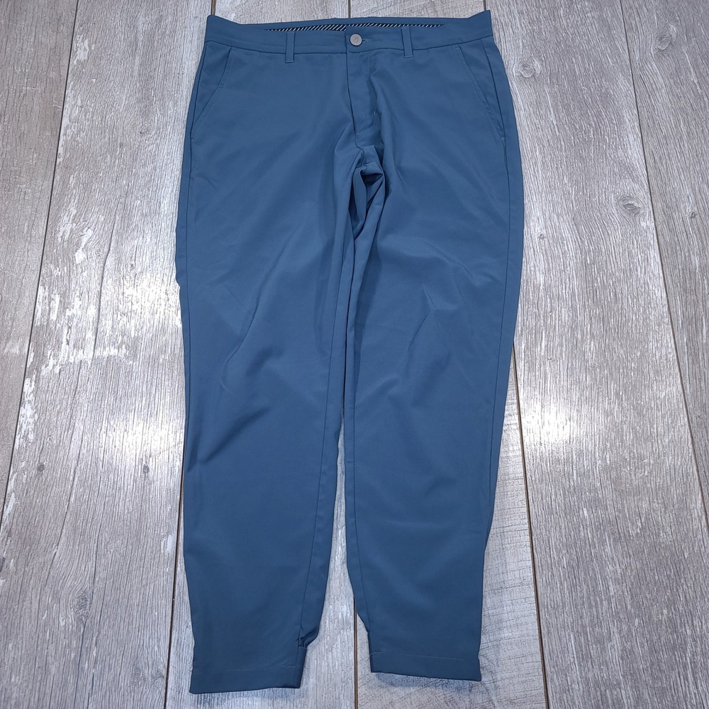 Primo Golf Joggers Mens 33 Short Blue Grey Tapered Ankle Zip Stretch Athletic